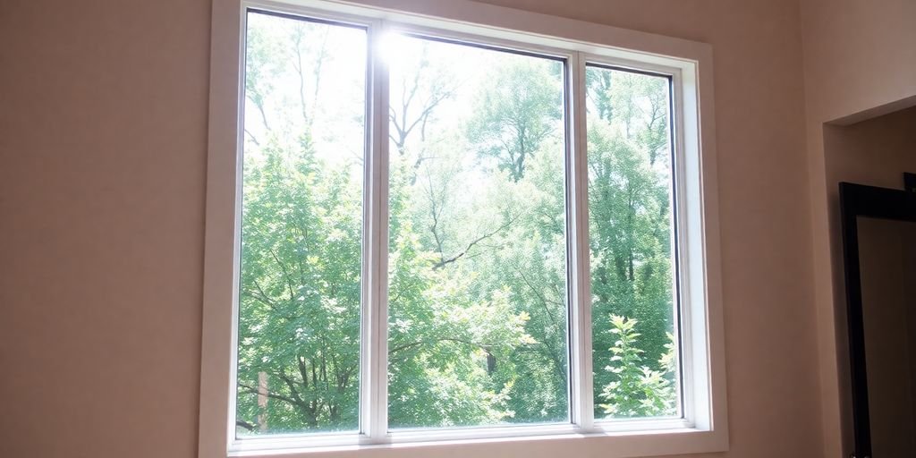 Modern casement window installed in a stylish Dallas home.