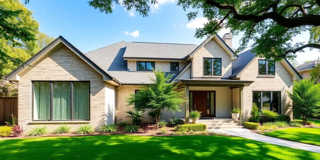 Modern home with energy-efficient windows in Dallas.